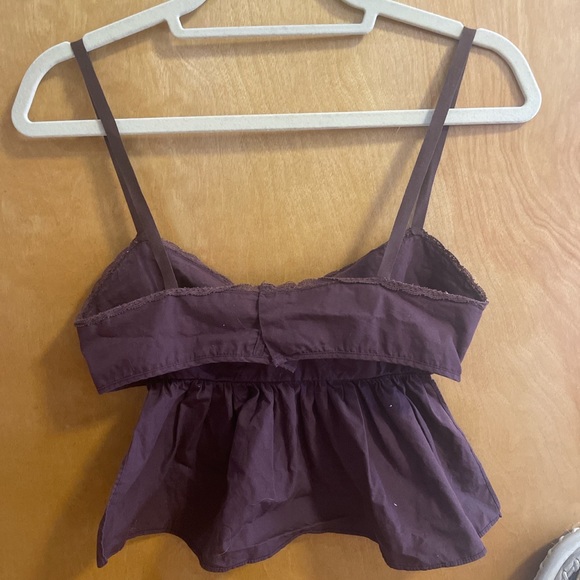 Miu miu babydoll chocolate brown top - Picture 3 of 4